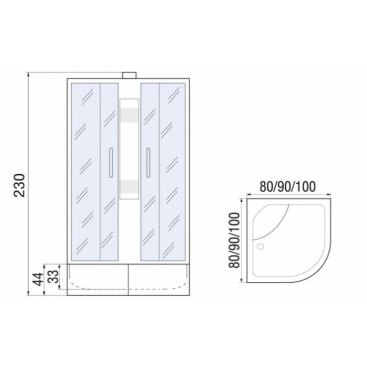 Душевая кабина River Nara XL 100/44 MT