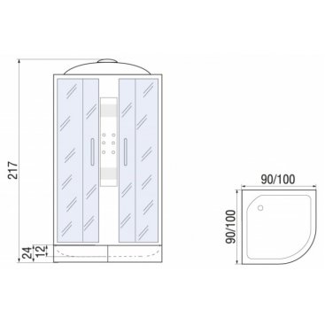 Душевая кабина River Temza 90/24 МТ