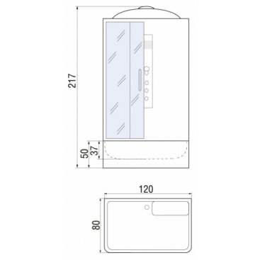 Душевая кабина River Vitim 120/80/50 МТ