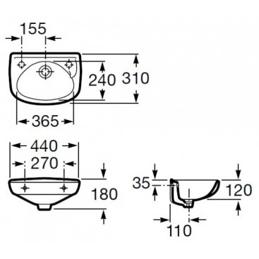 Раковина Roca Ibis 320841001