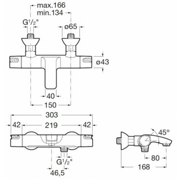 Смеситель для ванны Roca T-500 5A1118C00