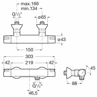 Смеситель для душа Roca T-500 5A1318C00