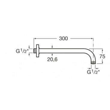 Держатель верхнего душа Roca 5B0150C00