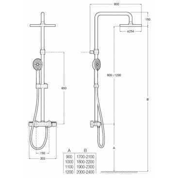 Душевая стойка Roca Even-T Round 5A9780C00