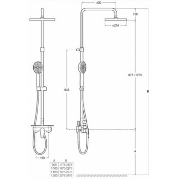 Душевая стойка Roca Even-M Round 5A9790C00