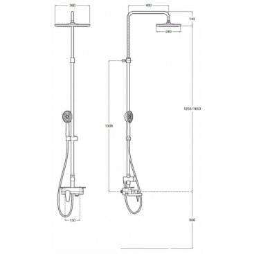 Душевая стойка Roca Even-M Square 5A9C90C00