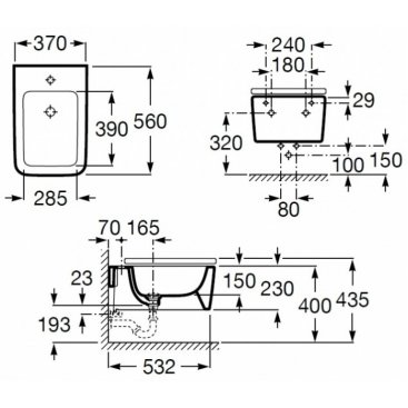 Биде Roca Inspira Square 357535000