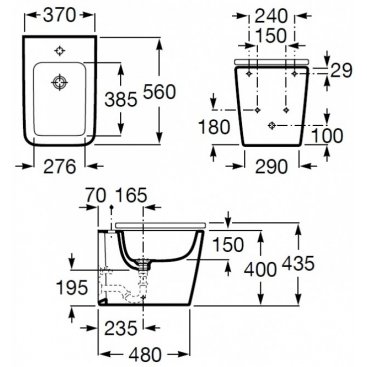 Биде Roca Inspira Square 357537000