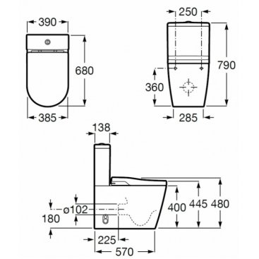 Унитаз Roca Inspira In-Wash 80306L001