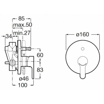 Смеситель для ванны Roca L20 5A0A09C00