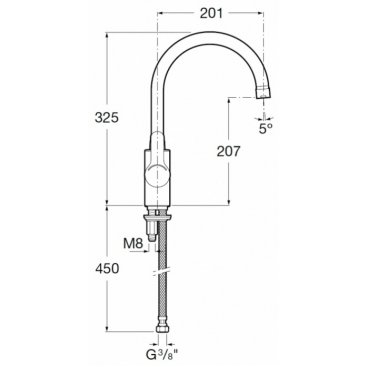 Смеситель для кухни Roca L20 5A8409C0M