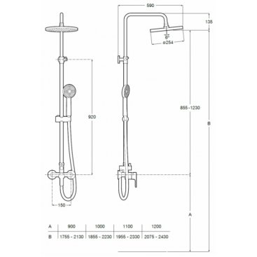 Душевая стойка Roca L20 5A9709C00