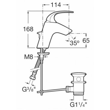 Смеситель для раковины Roca M2 5A3068C00