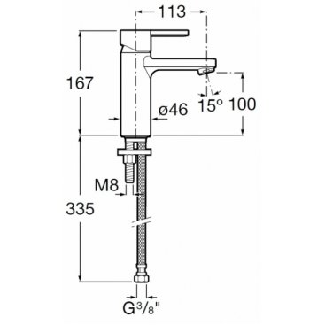 Смеситель для раковины Roca Naia 5A3296C00