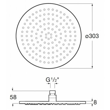 Верхний душ Roca Rainsense 5B3950CN0