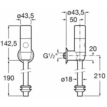 Кран для писсуара Roca Sentronic-V 5A9A79C00