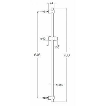 Штанга для душа Roca Stella 5B0205C00