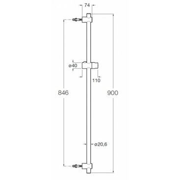 Штанга для душа Roca Stella 5B0305C00