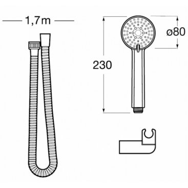 Душевой набор Roca Stella 5B1303C00