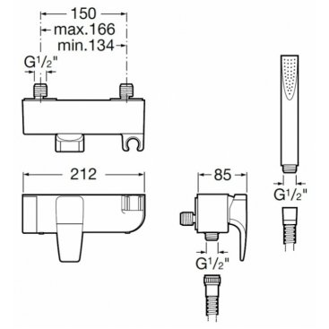 Смеситель для душа Roca Thesis 5A2050C00