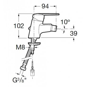 Смеситель для биде Roca Victoria 5A6125C0M