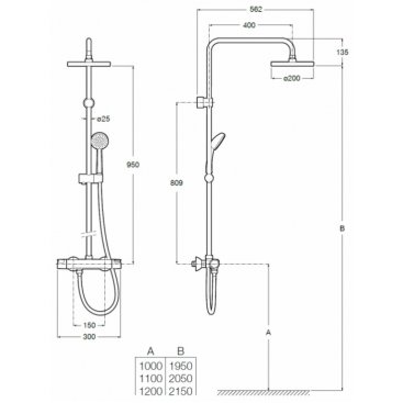 Душевая стойка Roca Victoria-T Basic 5A9718C00