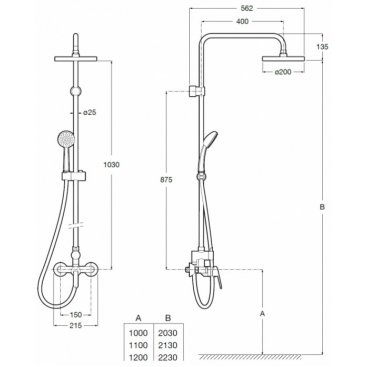 Душевая стойка Roca Victoria 5A9725C00