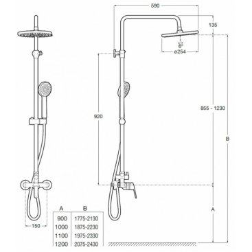 Душевая стойка Roca Victoria Plus 5A9A25C00