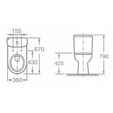 Унитаз Roca Access 34P23800Y