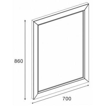 Зеркало Roca America Evolution W 70x86 см дуб светлый