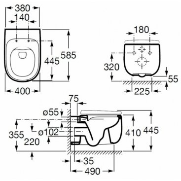 Унитаз Roca Beyond 3460B7640