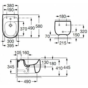 Биде Roca Beyond 3570B6640