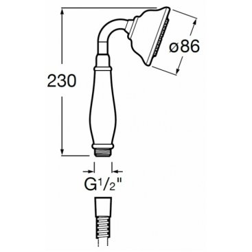 Ручная лейка Roca Carmen 5B114BC00