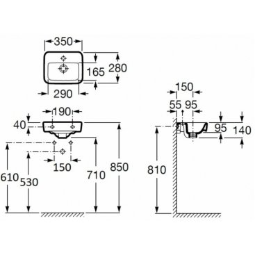 Раковина Roca Dama Senso Square 32751D000