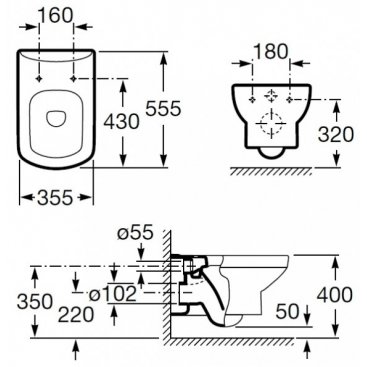 Комплект Roca Dama Senso 893104090