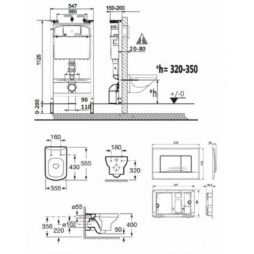 Комплект Roca Dama Senso 893104090