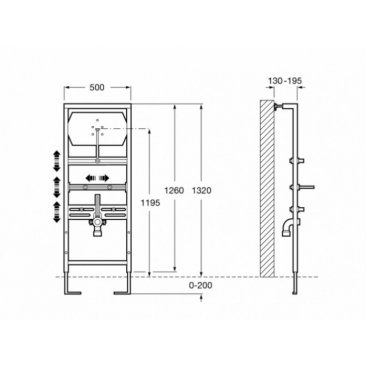 Система инсталляции Roca Duplo Urinario Universal 890094000