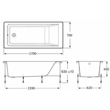 Ванна Roca Easy 170x70 см