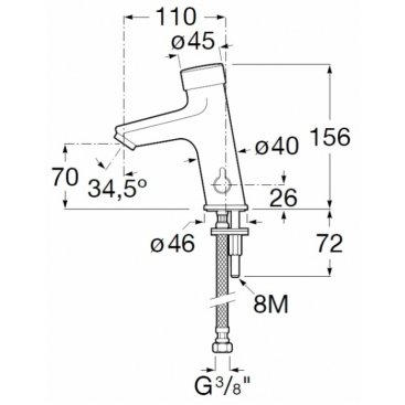 Смеситель для раковины Roca Fluent 5A3B24C00