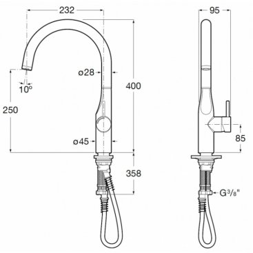 Смеситель для кухни Roca Glers 5A844DC00