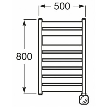 Полотенцесушитель электрический Roca Hotels 2.0 800 хром