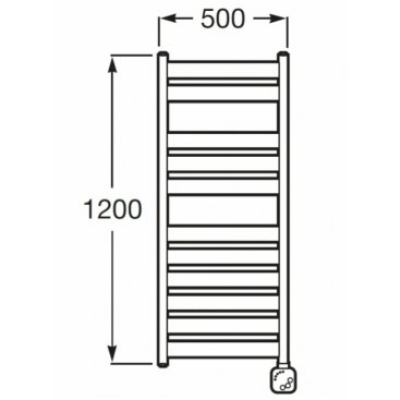 Полотенцесушитель электрический Roca Hotels 2.0 1200 хром