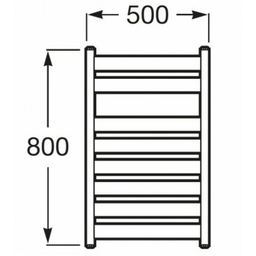 Полотенцесушитель водяной Roca Hotels 2.0 800 хром