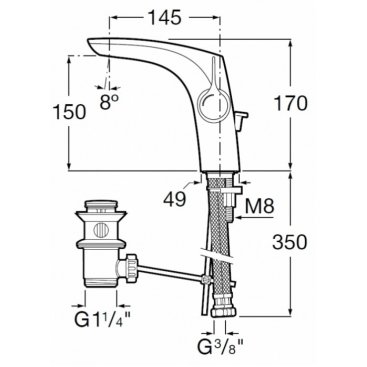 Смеситель для раковины Roca Insignia 5A333AC00