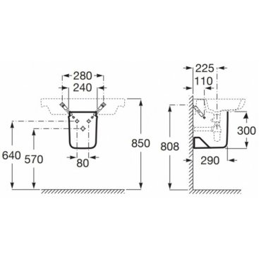 Полупьедестал для раковины Roca Meridian 337241000