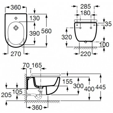 Биде Roca Meridian 357248000