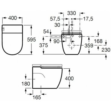 Унитаз со встроенным бачком Roca Meridian In-Tank 893303000