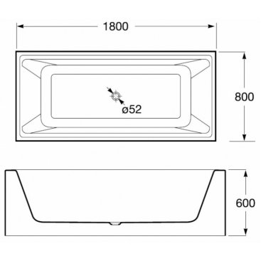 Ванна Roca Modo 180x80 см