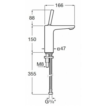 Смеситель для раковины Roca Pals 5A326DC00