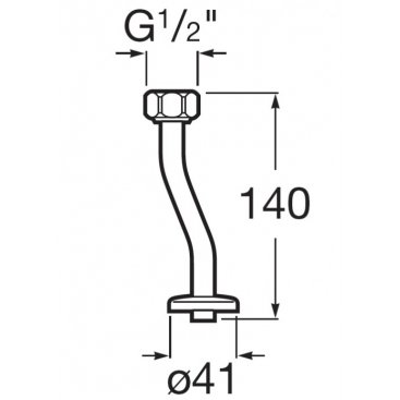 Сливная трубка для писсуарного крана Roca Sprint 5A9317C00